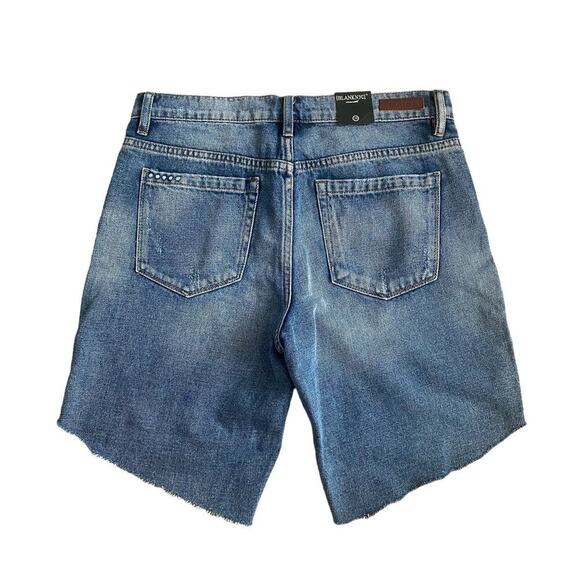 NWT Blank NYC Cutoff Washed Distress Cowgirl Style Mid Rise Short Size 28 - Picture 2 of 6